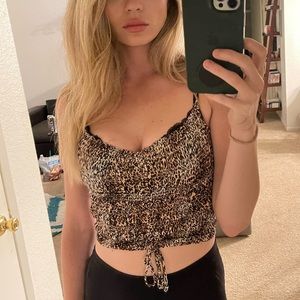 Stretchy Leopard Print Top (Urban outfitters)